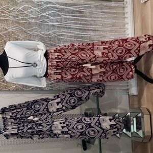 ‼️WOW‼️NWT💛 2 FOR 1 PRICE Smocked Waist Boho Flowy Yoga Harem Pants 🐘